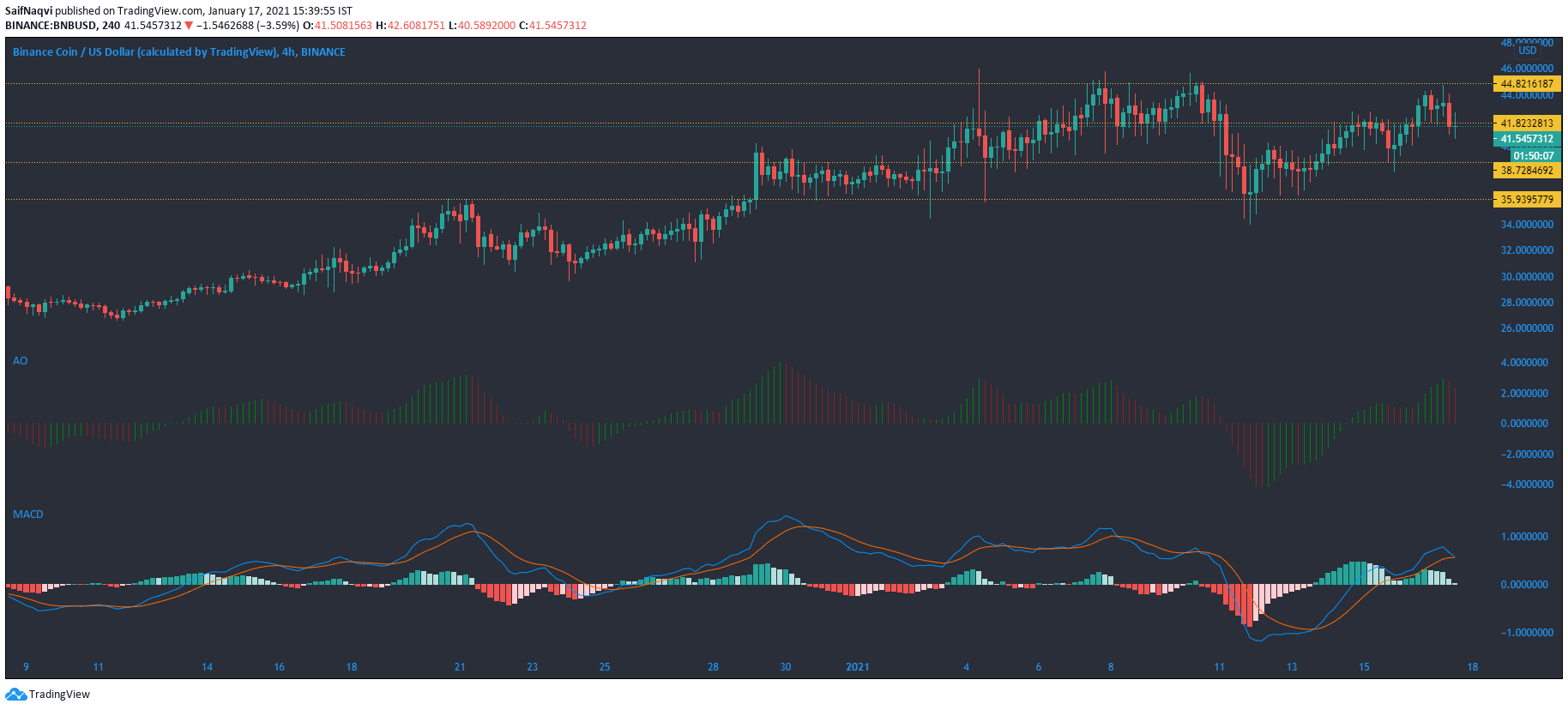 Binance Coin, Dash, Synthetix 가격 분석 : 1 월 17 일