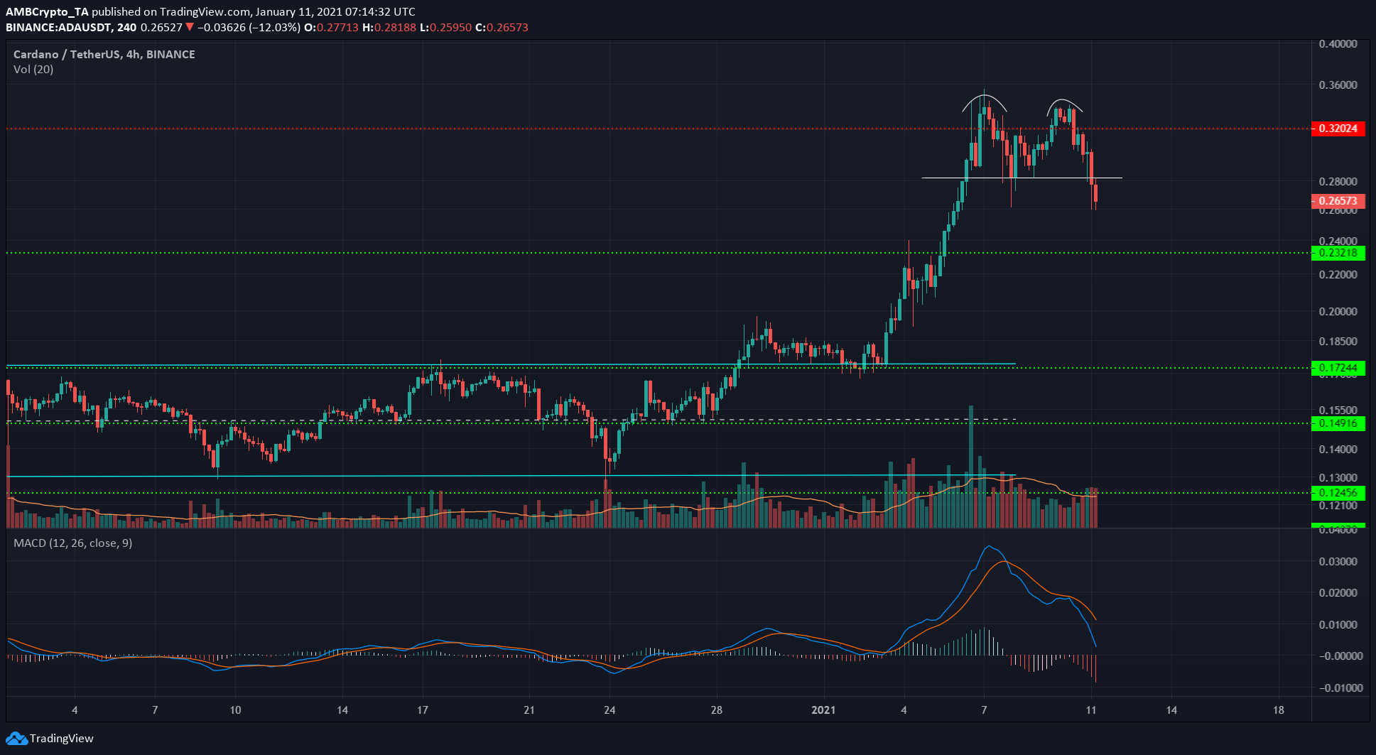 Cardano, Crypto.com Coin, Cosmos 가격 분석 : 1 월 11 일