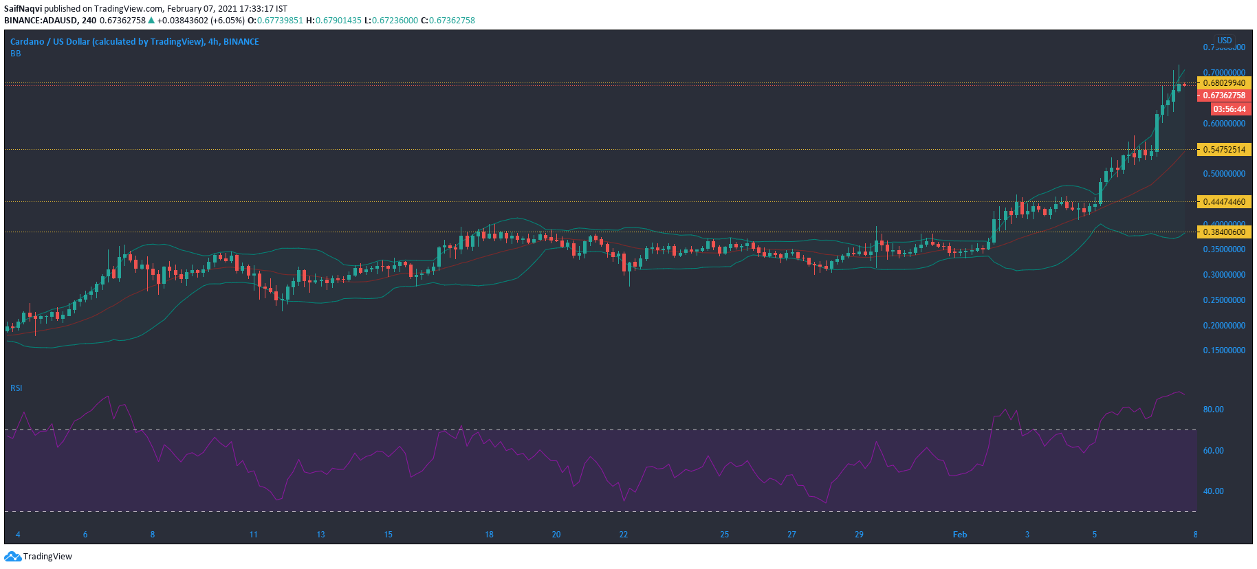 Cardano, Tezos, Dogecoin 가격 분석 : 2 월 7 일