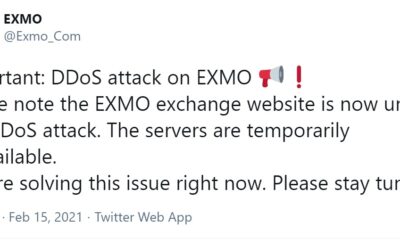 영국 기반 Exmo 거래소가 DDoS 공격으로 인해 중단되었습니다.