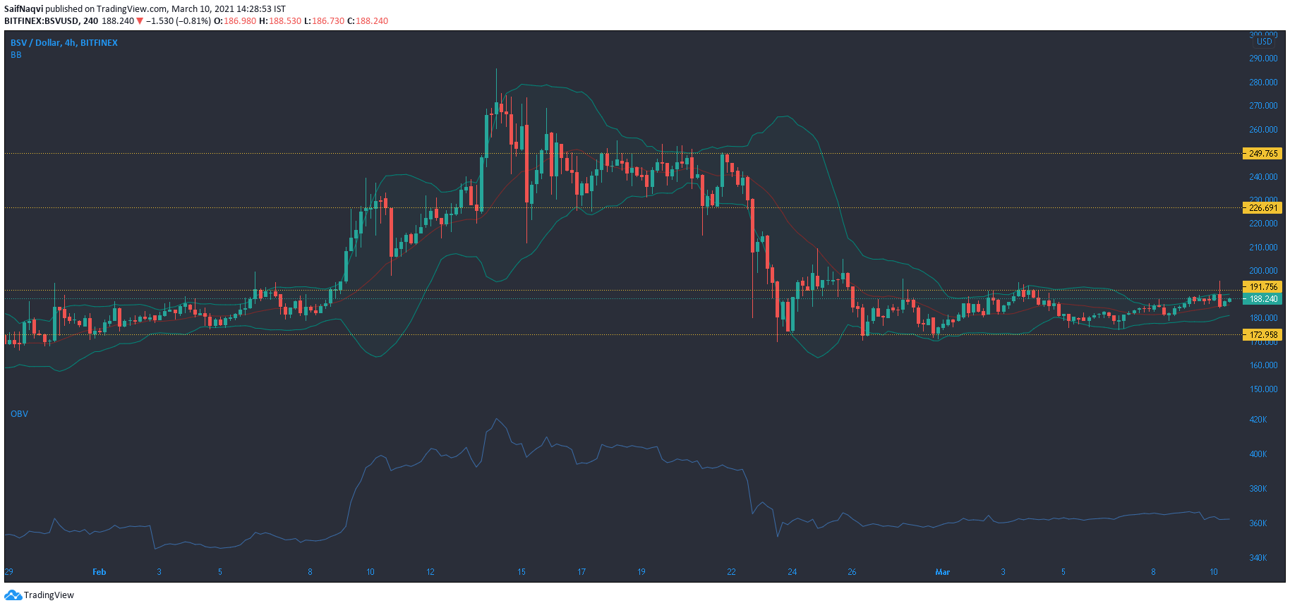 Bitcoin SV, Synthetix, Nano 가격 분석 : 3 월 10 일