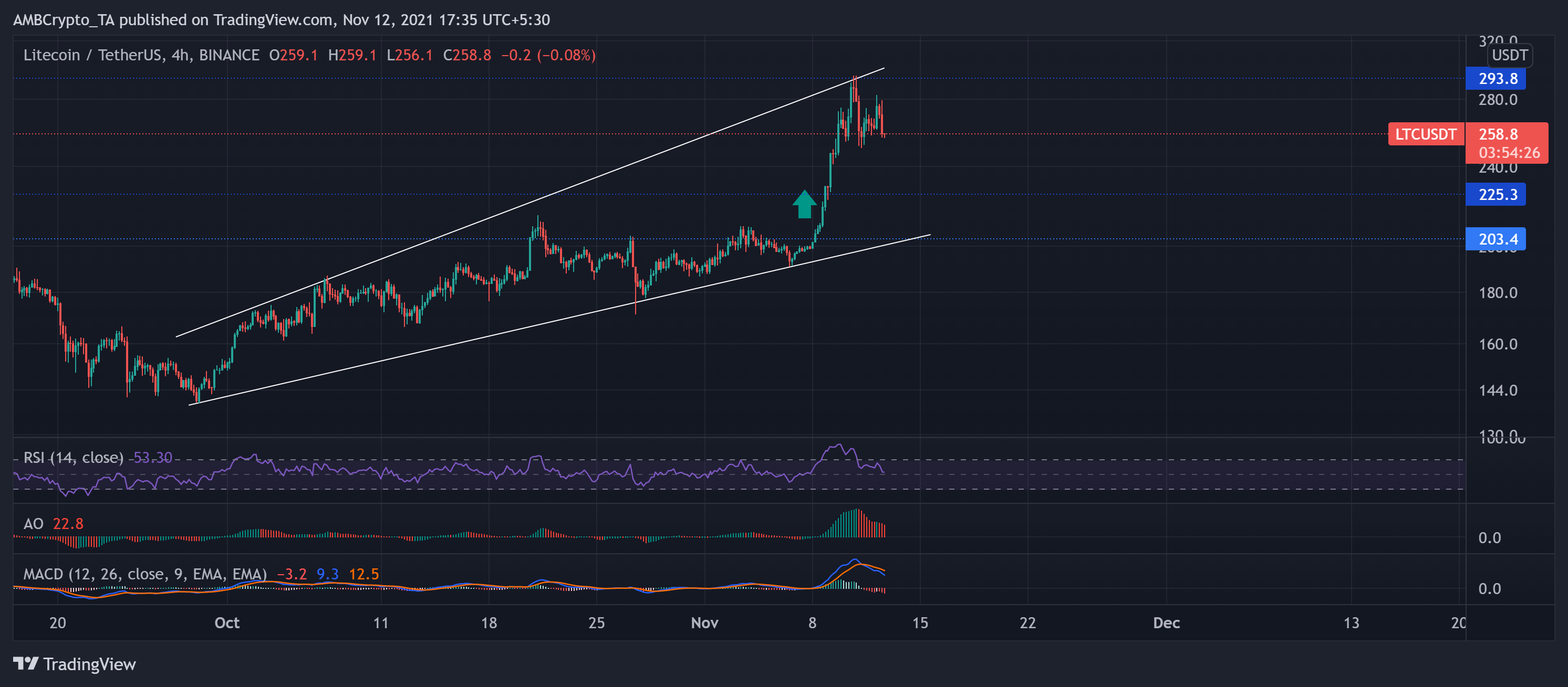 Litecoin, Tron, MATIC 가격 분석: 11월 12일