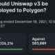 Polygon에 배포하는 Uniswap V3는 UNI 가격에 이 영향을 미칩니다.