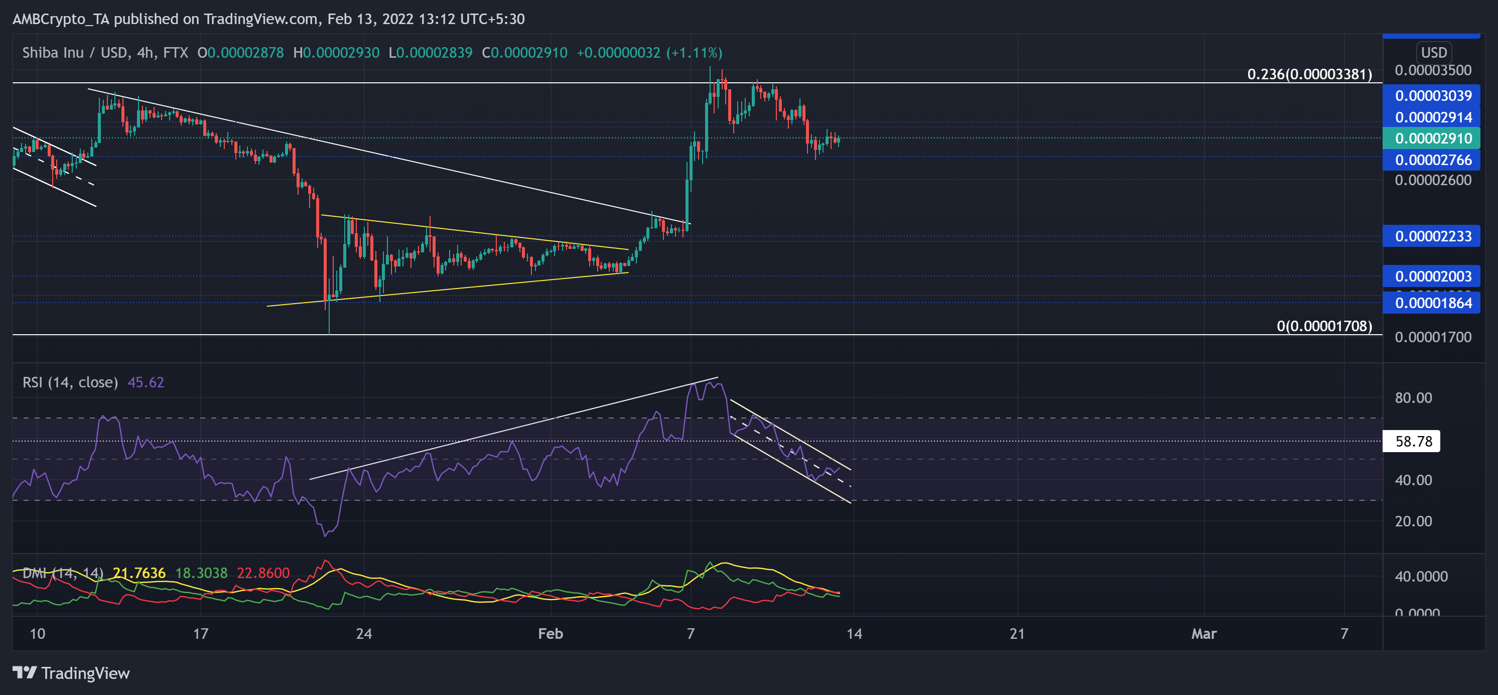 Shiba Inu, Binance Coin, Avalanche 가격 분석: 2월 13일