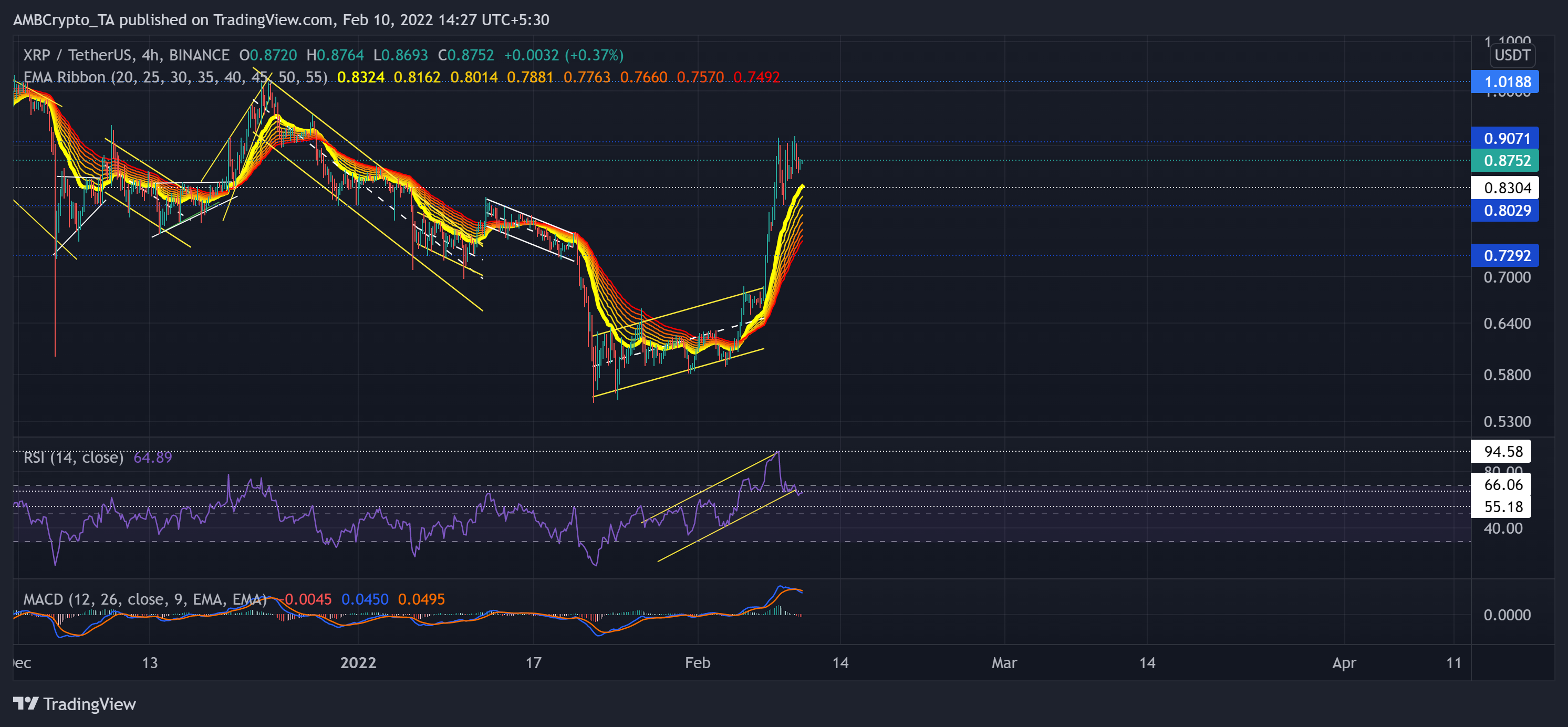 XRP, Tron, Chiliz 가격 분석: 2월 10일