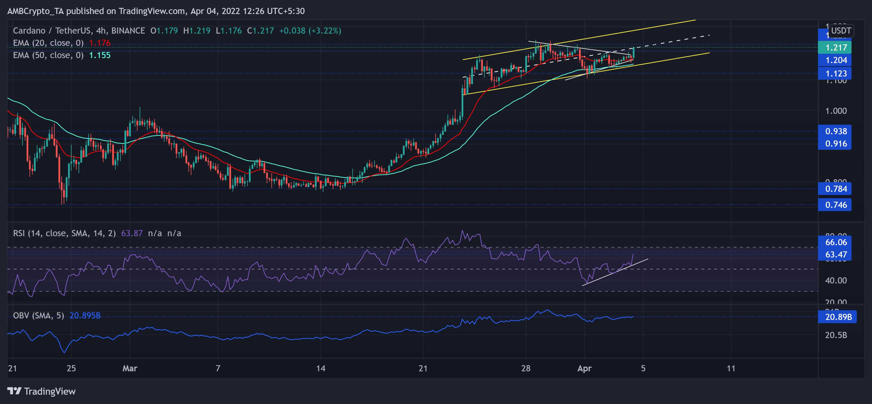 Cardano, Shiba Inu, Binance Coin, Terra 가격 분석: 4월 4일