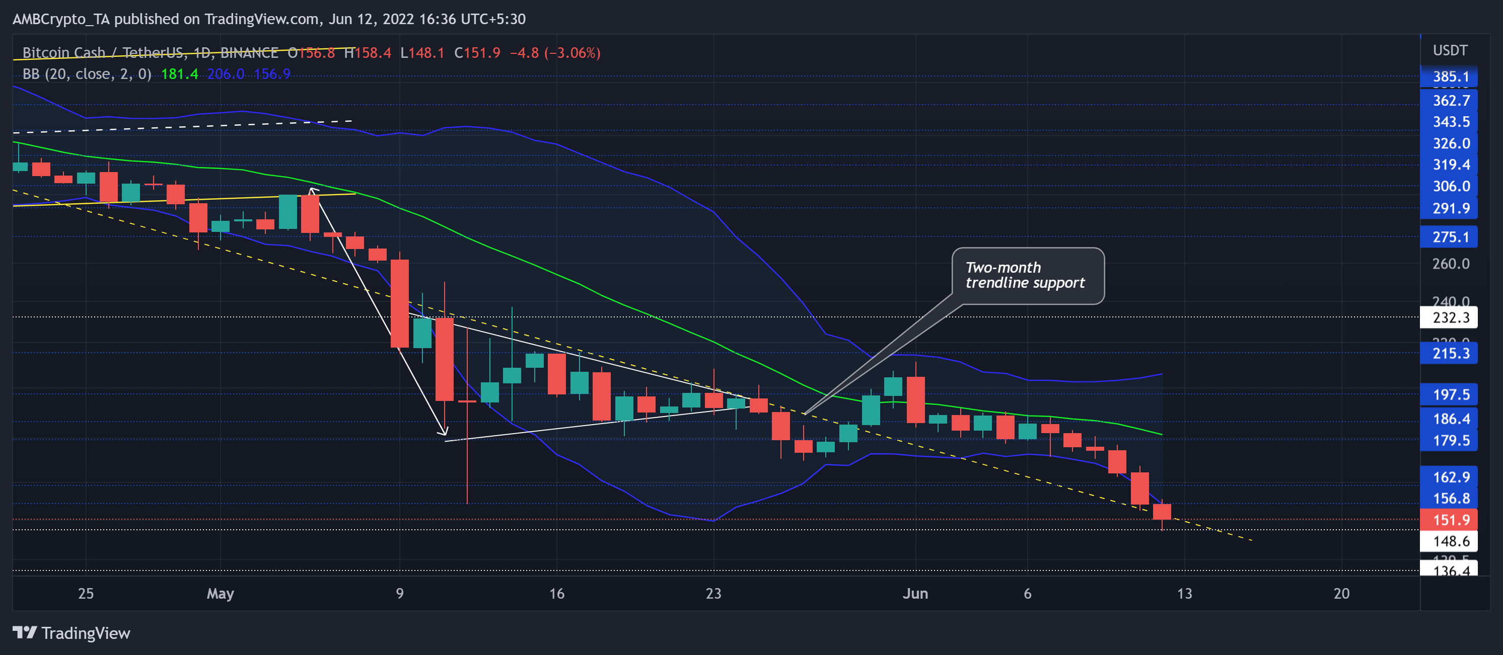 비트코인 캐시: BCH 거래자들이 나아갈 길을 좁히고 있습니다.