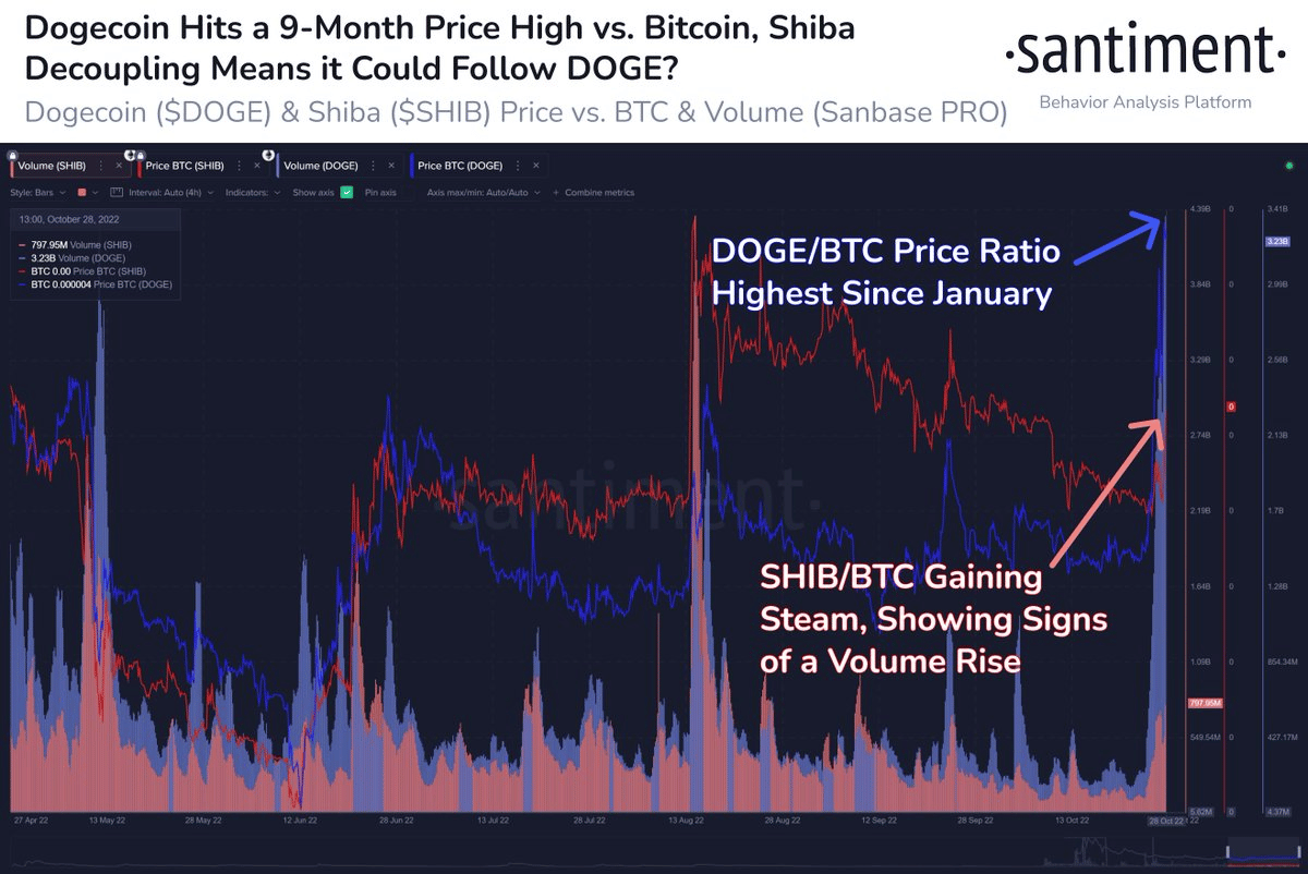 SHIB는 DOGE의 발자취를 따르고 있습니까?  이 최신 데이터는 거래자가 생각하게 만들 수 있습니다…