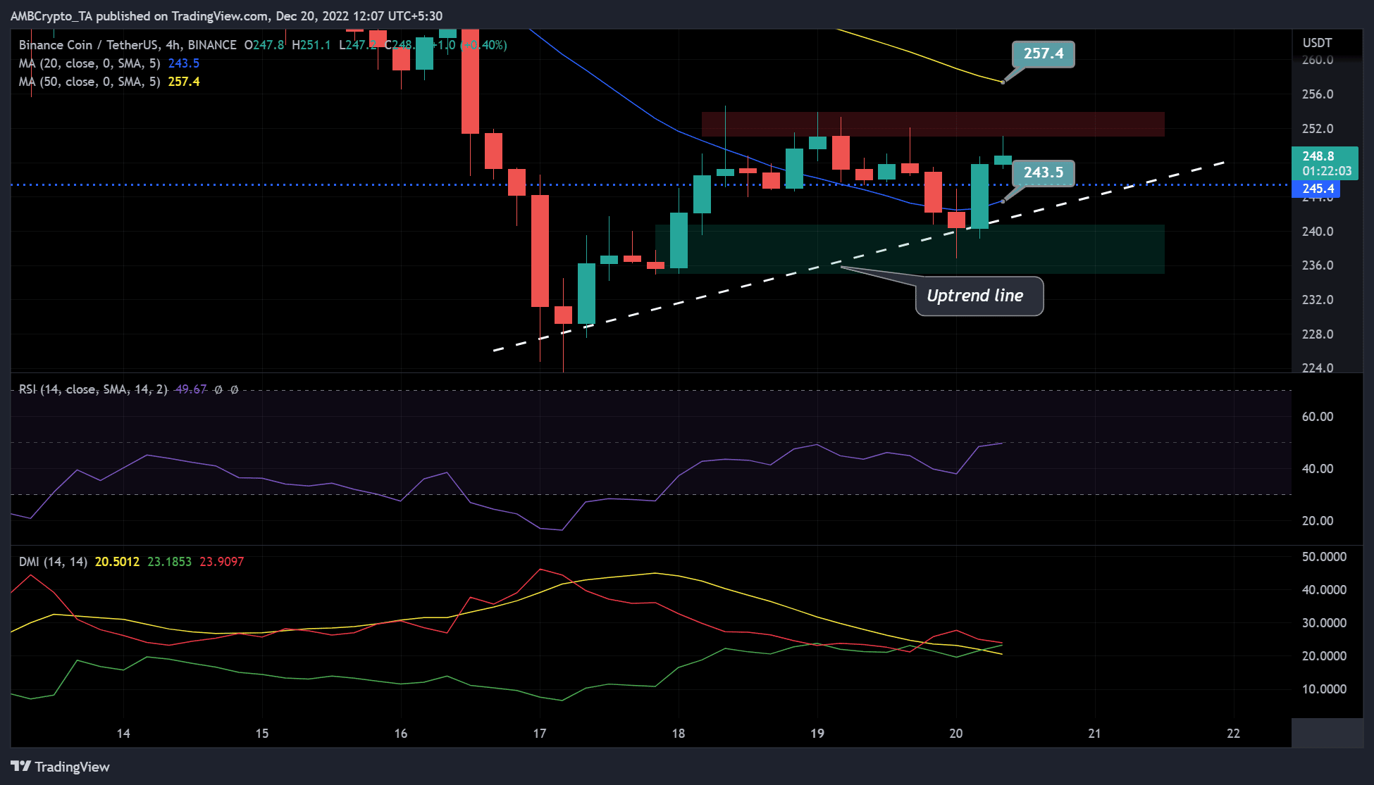 BNB 황소가 $257.4를 달성하기 위해 이 주요 장애물을 제거할 수 있을까요?