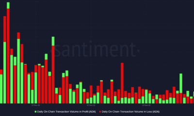 Cardano 일일 온체인 거래량 손익