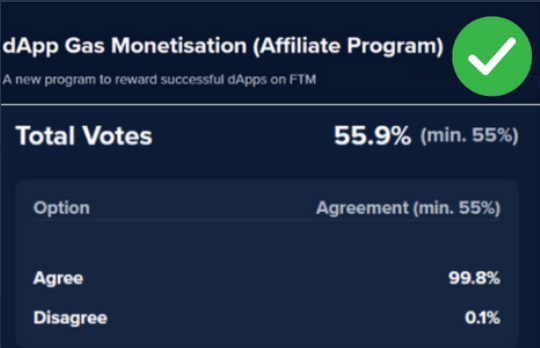 dApp 가스 수익화에 대한 Fantom 투표 결과