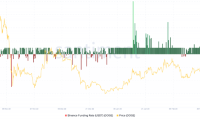 Dogecoin 펀딩 비율 및 DOGE 가격