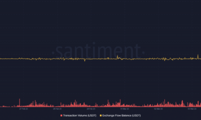 USDT 거래량 및 거래 흐름 잔액