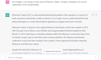 ChatGPT의 Ethereum Classic 가격 예측에 의문을 제기했는데 이렇게 되었습니다.