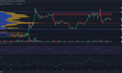 어두운 배경의 XRP 12시간 가격 차트