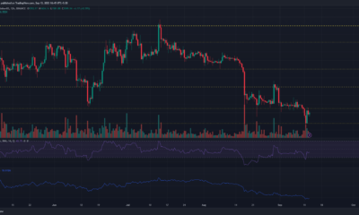 어두운 배경의 Ethereum ETH 가격 차트