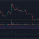 어두운 배경의 Litecoin LTC 가격 차트