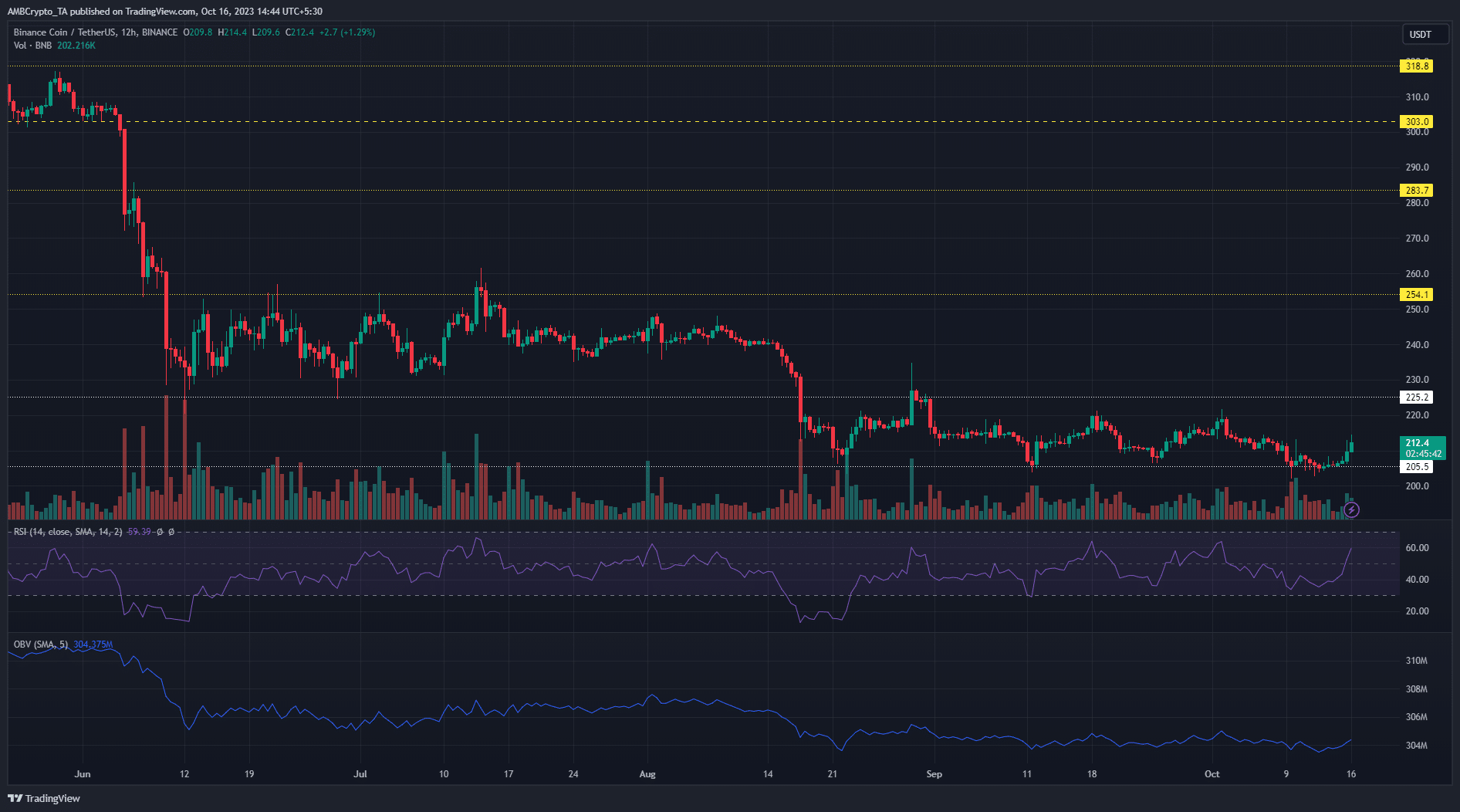 바이낸스 코인 BNB 가격 차트