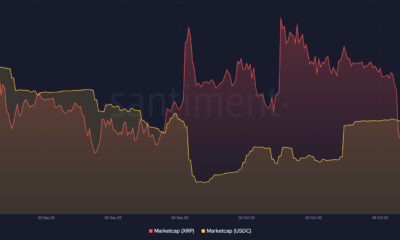 USDC 시가총액과 XRP 시가총액 비교